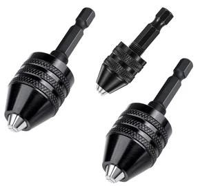 3 Pcs Keyless Drill Chuck Bit 1/4 Inch Hex Shank Keyless Drill Chuck Conversion Tool,0.3-6.5 mm&0.3-3.6 mm&0.8-8mm Quick Screwdriver Drill Adapter for Micro Drill Bit 3 Pcs Keyless Drill Chuck Bit 1/4 Inch Hex Shank Keyless Drill Chuck Conversion Tool,0.3-6.5 mm&0.3-3.6 mm&0.8-8mm Quick Screwdriver Drill Adapter for Micro Drill Bit