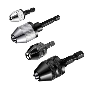 4Pcs Keyless Drill Chuck Adapter, 1/4 Hex Shank Drill Bit for Impact Driver | Quick Change Converter Extension, Impact Drill Adapter in 0.3-6.5mm & 0.3-3.6mm for Cordless Screwdriver and Power Drills 4Pcs Keyless Drill Chuck Adapter, 1/4 Hex Shank Drill Bit for Impact Driver | Quick Change Converter Extension, Impact Drill Adapter in 0.3-6.5mm & 0.3-3.6mm for Cordless Screwdriver and Power Drills