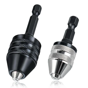 2Pcs Drill Chuck Adapter 1/4 Inch Hex Shank Keyless Drill Chuck | 0.3-3.6mm, 0.6-8mm Quick Change Adapter, Power Screwdriver Drill Adapter for Impact Driver, Impact Drill Tool Attachment 2Pcs Drill Chuck Adapter 1/4 Inch Hex Shank Keyless Drill Chuck | 0.3-3.6mm, 0.6-8mm Quick Change Adapter, Power Screwdriver Drill Adapter for Impact Driver, Impact Drill Tool Attachment