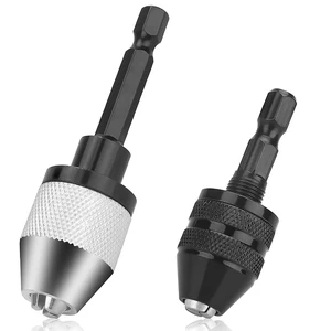 2 Pieces Keyless Drill Chuck - 1/4 Inch Hex Shank Drill Bit Adapter, Fast Change Converter Extension Screwdriver Drill Adapter for Impact Drill Tool (0.3-6.5mm, 0.3-3.6mm) 2 Pieces Keyless Drill Chuck - 1/4 Inch Hex Shank Drill Bit Adapter, Fast Change Converter Extension Screwdriver Drill Adapter for Impact Drill Tool (0.3-6.5mm, 0.3-3.6mm)