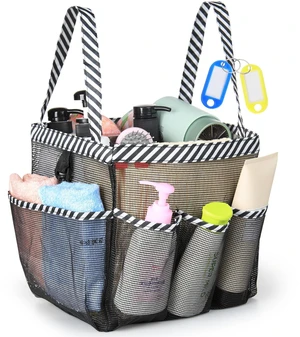 Mesh Shower Caddy Portable for College Dorm Room Essentials | Large Capacity 8-Pocket Shower Tote Bag, Toiletry Organizer with Quick-Dry and Dual Handles for Dorm, Gym, Travel, Camping Mesh Shower Caddy Portable for College Dorm Room Essentials | Large Capacity 8-Pocket Shower Tote Bag, Toiletry Organizer with Quick-Dry and Dual Handles for Dorm, Gym, Travel, Camping
