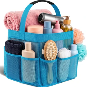 9 Pocket Portable Shower Tote Bag for College Dorm Room Essentials, Quick-Dry Bathroom Organizer for Travel, Gym, Camping, Beach Lightweight Collapsible Blue 9 Pocket Portable Shower Tote Bag for College Dorm Room Essentials, Quick-Dry Bathroom Organizer for Travel, Gym, Camping, Beach Lightweight Collapsible Blue