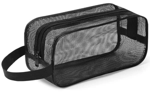 Mesh Shower Caddy Mash Shower Bag Black Portable Mesh Accessories Organizer Tote for Gym College Dorm Room (Black) Mesh Shower Caddy Mash Shower Bag Black Portable Mesh Accessories Organizer Tote for Gym College Dorm Room (Black)
