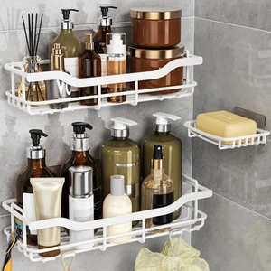 3-Pack Shower Caddy with Soap Holder, Adhesive Rustproof No-drill Strudy Loading Inside Shower Organizer Shelves Rack Storage Bathroom Organization for Smooth Wall Glass Tile, White (XX-Large) 3-Pack Shower Caddy with Soap Holder, Adhesive Rustproof No-drill Strudy Loading Inside Shower Organizer Shelves Rack Storage Bathroom Organization for Smooth Wall Glass Tile, White (XX-Large)