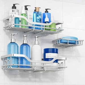 3-Pack Shower Caddy with Soap Holder, Adhesive Rustproof No-drill Strudy Loading Inside Shower Organizer Shelves Rack Storage Bathroom Organization for Smooth Wall Glass Tile, Black (XX-Large) 3-Pack Shower Caddy with Soap Holder, Adhesive Rustproof No-drill Strudy Loading Inside Shower Organizer Shelves Rack Storage Bathroom Organization for Smooth Wall Glass Tile, Black (XX-Large)