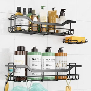 3-Pack Shower Caddy with Soap Holder, Adhesive Rustproof No-drill Strudy Loading Inside Shower Organizer Shelves Rack Storage Bathroom Organization for Smooth Wall Glass Tile, Black (X-Large) 3-Pack Shower Caddy with Soap Holder, Adhesive Rustproof No-drill Strudy Loading Inside Shower Organizer Shelves Rack Storage Bathroom Organization for Smooth Wall Glass Tile, Black (X-Large)