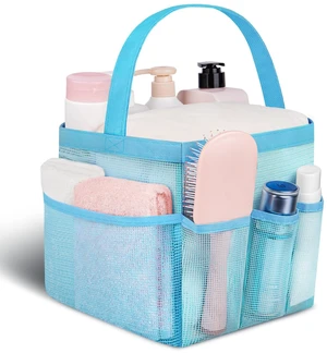 9 Pockets for College Dorm Room Essential | Large Capacity Mesh Shower Caddy with 9 Pockets, Portable Hanging Toiletry Bag for College Dorm, Gym, Camping and Beach 9 Pockets for College Dorm Room Essential | Large Capacity Mesh Shower Caddy with 9 Pockets, Portable Hanging Toiletry Bag for College Dorm, Gym, Camping and Beach