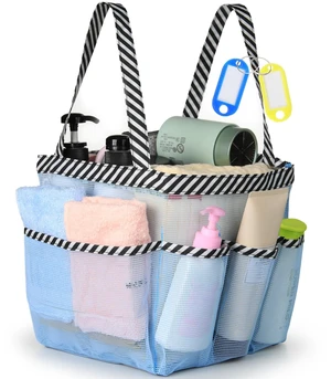 8-Pocket Shower Tote Bag, Bathroom Organizer with Quick-Dry and Dual Handles for Dorm, Gym, Travel, Camping 8-Pocket Shower Tote Bag, Bathroom Organizer with Quick-Dry and Dual Handles for Dorm, Gym, Travel, Camping