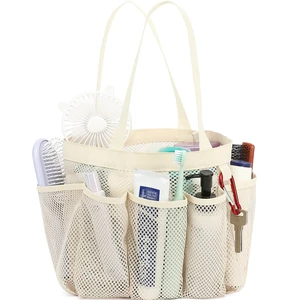 Odorless Polyester Large Shower Tote Bag with Dual Handles, 8-Pocket Quick-Dry Toiletry Organizer for Travel, Beach, Camping, Gym Odorless Polyester Large Shower Tote Bag with Dual Handles, 8-Pocket Quick-Dry Toiletry Organizer for Travel, Beach, Camping, Gym