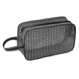Mesh Shower Caddy Bag for Bathroom Gym Camping Portable Travel Mesh Toiletry Bag for Women Men (Black with White Stripes) Mesh Shower Caddy Bag for Bathroom Gym Camping Portable Travel Mesh Toiletry Bag for Women Men (Black with White Stripes)