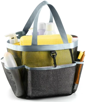 Mesh Shower Caddy Portable for College Dorm Room Essentials with 8 Pockets,Shower Bag for Beach,Swimming,Gym,Travel,Bathroom(Grey) Mesh Shower Caddy Portable for College Dorm Room Essentials with 8 Pockets,Shower Bag for Beach,Swimming,Gym,Travel,Bathroom(Grey)