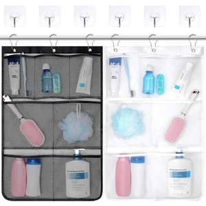 7-Pocket Mesh Shower Caddy - Hanging Shower Organizer for Cruise | Quick-Dry & See-Through Mesh for Toiletries, Fits Shower Rod Rings or Sticky Hooks for Bathroom & RV, Cruise Essentials 2026 7-Pocket Mesh Shower Caddy - Hanging Shower Organizer for Cruise | Quick-Dry & See-Through Mesh for Toiletries, Fits Shower Rod Rings or Sticky Hooks for Bathroom & RV, Cruise Essentials 2026