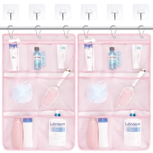 7-Pocket Mesh Shower Caddy - Hanging Shower Organizer for Cruise | Quick-Dry & See-Through Mesh for Toiletries, Fits Shower Rod Rings or Sticky Hooks for Bathroom & RV, Cruise Essentials 2026 7-Pocket Mesh Shower Caddy - Hanging Shower Organizer for Cruise | Quick-Dry & See-Through Mesh for Toiletries, Fits Shower Rod Rings or Sticky Hooks for Bathroom & RV, Cruise Essentials 2026
