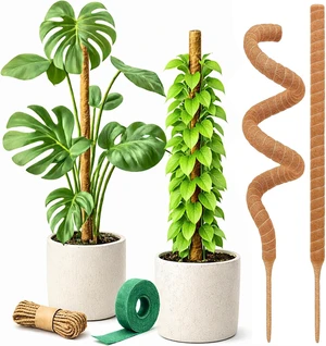 29" Moss Pole Monstera Plant Support, Indoor Plant Stakes | 2 Pack Bendable Stakes Prevents Climbing Plants from Flopping 29" Moss Pole Monstera Plant Support, Indoor Plant Stakes | 2 Pack Bendable Stakes Prevents Climbing Plants from Flopping