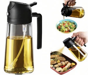 2 in 1 Oil Sprayer for Cooking, 16oz/470ml | Oil Dispenser for Kitchen Gadgets, Premium Food-Grade Oil Bottle, for Salad, Air Fryer, BBQ 2 in 1 Oil Sprayer for Cooking, 16oz/470ml | Oil Dispenser for Kitchen Gadgets, Premium Food-Grade Oil Bottle, for Salad, Air Fryer, BBQ