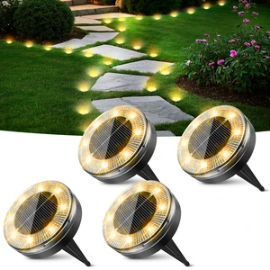 Mini Solar Ground Lights, 4 Pack Flat Solar Disc Lights Outdoor Waterproof, 2.3 Inch Small Solar Garden Lights Landscape Lighting for Outside Pathway Garden Yard Lawn Walkway,Warm White Mini Solar Ground Lights, 4 Pack Flat Solar Disc Lights Outdoor Waterproof, 2.3 Inch Small Solar Garden Lights Landscape Lighting for Outside Pathway Garden Yard Lawn Walkway,Warm White