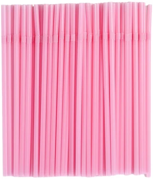 200pcs 8.26" x 0.2"Solid Colors Flexible Drinking Pink Straws, Plastic Disposable Bendy Straws (Pink) 200pcs 8.26" x 0.2"Solid Colors Flexible Drinking Pink Straws, Plastic Disposable Bendy Straws (Pink)
