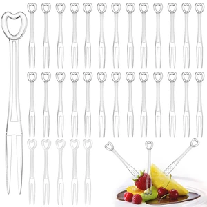 300PCS Disposable Plastic Fruit Forks, Mini Cake Forks Tasting Appetizer Cocktail Forks Picks Small Dessert Food Picks Sticks 300PCS Disposable Plastic Fruit Forks, Mini Cake Forks Tasting Appetizer Cocktail Forks Picks Small Dessert Food Picks Sticks