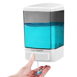 Manual Soap Dispenser Kitchen Bathroom 33.8oz/1000ml Wall Mounted Hand Commercial Soap Dispenser for Liquid Containers Shampoo Gel Chamber Plastic (Black) Manual Soap Dispenser Kitchen Bathroom 33.8oz/1000ml Wall Mounted Hand Commercial Soap Dispenser for Liquid Containers Shampoo Gel Chamber Plastic (Black)