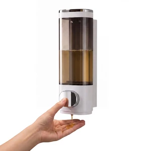 Wall Mount Soap Dispenser 300ml, Shampoo & Body Wash Pump for Bathroom | Durable ABS, leak-proof pump, wall-mounted space saver, 300ml clear bottle, easy refill, for shower, kitchen, hotel, Brown Wall Mount Soap Dispenser 300ml, Shampoo & Body Wash Pump for Bathroom | Durable ABS, leak-proof pump, wall-mounted space saver, 300ml clear bottle, easy refill, for shower, kitchen, hotel, Brown