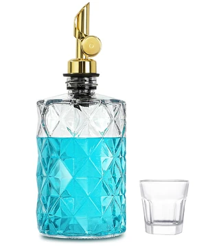 Mouthwash Dispenser for Bathroom, 12 fl oz Luxury Diamond Glass Mouth Wash Dispenser Bottle with Auto-Flip Cap and Cup Clear Glass Mouth Wash Container for Countertop, Clear, 1 Pack Mouthwash Dispenser for Bathroom, 12 fl oz Luxury Diamond Glass Mouth Wash Dispenser Bottle with Auto-Flip Cap and Cup Clear Glass Mouth Wash Container for Countertop, Clear, 1 Pack