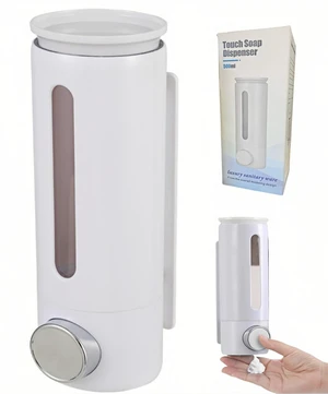 Soap Dispenser Wall Mount 17oz Drill Free ABS Hand Soap Shower Dispenser with Adhesive and Screws No Leakage Shampoo and Conditioner Dispenser Large Capacity for Bathroom Kitchen-White,1PACK Soap Dispenser Wall Mount 17oz Drill Free ABS Hand Soap Shower Dispenser with Adhesive and Screws No Leakage Shampoo and Conditioner Dispenser Large Capacity for Bathroom Kitchen-White,1PACK
