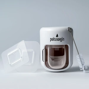 PeiTuSengJin Toothpaste Dispenser,Mounted for Kids and Adult | Wall-Mounted Automatic Toothpaste,with 2Adhesive Pad and Cleaning Brush (No design) PeiTuSengJin Toothpaste Dispenser,Mounted for Kids and Adult | Wall-Mounted Automatic Toothpaste,with 2Adhesive Pad and Cleaning Brush (No design)