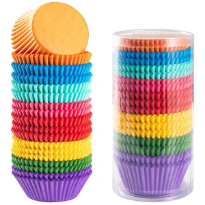 Bright Rainbow Cupcake Liners Colorful Standard Baking Cups 400pcs | Multicolor Versatility, Greaseproof Muffin Liners Add Solid Colorful Cheer to Cupcakes & Muffins and Oven-Safe for Baking Bright Rainbow Cupcake Liners Colorful Standard Baking Cups 400pcs | Multicolor Versatility, Greaseproof Muffin Liners Add Solid Colorful Cheer to Cupcakes & Muffins and Oven-Safe for Baking