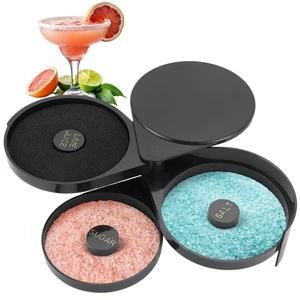 3-Tier Bar Glass Rimmer Bartender Tool with Sponge (1 Pack) | FDA-compliant Margarita Salt Rimmer Set,Salt Rimmer for Cocktails, 3-Tray Black Plastic Bar Accessories Bartending Supplies 3-Tier Bar Glass Rimmer Bartender Tool with Sponge (1 Pack) | FDA-compliant Margarita Salt Rimmer Set,Salt Rimmer for Cocktails, 3-Tray Black Plastic Bar Accessories Bartending Supplies