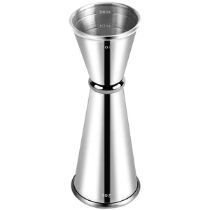 Double Cocktail Jigger for Bartending, 2 OZ & 1 OZ, Rolled Edge | Premium 304 18/8 Stainless Steel, Internal Measurements, Japanese Jigger, Ideal for Bartending Double Cocktail Jigger for Bartending, 2 OZ & 1 OZ, Rolled Edge | Premium 304 18/8 Stainless Steel, Internal Measurements, Japanese Jigger, Ideal for Bartending