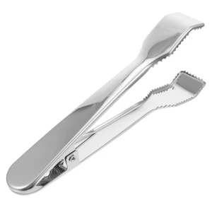Stainless Steel Ice Tongs, 7.07 In Spring-Loaded Serving Tongs With Teeth for Ice Buckets, Sugar Cubes, Coffee Bars, Appetizers and Buffet Serving Stainless Steel Ice Tongs, 7.07 In Spring-Loaded Serving Tongs With Teeth for Ice Buckets, Sugar Cubes, Coffee Bars, Appetizers and Buffet Serving