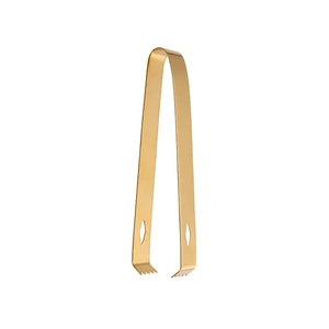 Stainless Steel Ice Tong, 6.3" x 0.8" Mini Sugar Tongs for Bar Ice Bucket, Delicate Metal Serving Tongs for Restaurant, Easy Grip Square Head Kitchen Gadgets(Gold) Stainless Steel Ice Tong, 6.3" x 0.8" Mini Sugar Tongs for Bar Ice Bucket, Delicate Metal Serving Tongs for Restaurant, Easy Grip Square Head Kitchen Gadgets(Gold)