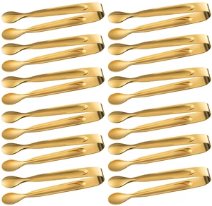 12Pack Mini Serving Tongs, Stainless Steel, 4.3In (Gold) for Appetizers, Desserts, Sugar, Ice Bucket 12Pack Mini Serving Tongs, Stainless Steel, 4.3In (Gold) for Appetizers, Desserts, Sugar, Ice Bucket