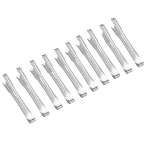 10 Pcs Ice Tongs, 5 Inch Silver Stainless Steel Sugar Cube Tongs for Bar, Desserts, Tea, Coffee Party and Appetizers (5 inch) 10 Pcs Ice Tongs, 5 Inch Silver Stainless Steel Sugar Cube Tongs for Bar, Desserts, Tea, Coffee Party and Appetizers (5 inch)