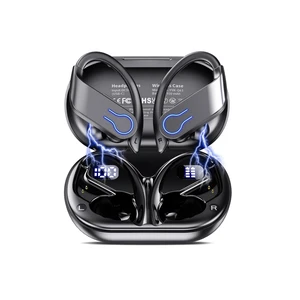 True Wireless Earbuds Bluetooth 6.1, Over the Ear Earbuds with Earhooks 120H Playtime Wireless Headphones LED Display Audifonos Inalambricos Bluetooth Headphones for Running Gym Workout (Black) True Wireless Earbuds Bluetooth 6.1, Over the Ear Earbuds with Earhooks 120H Playtime Wireless Headphones LED Display Audifonos Inalambricos Bluetooth Headphones for Running Gym Workout (Black)