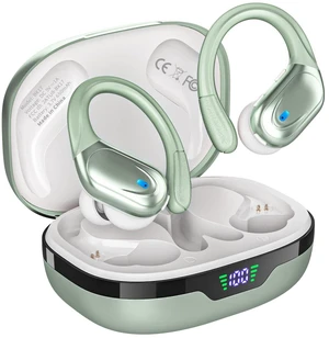 Wireless Earbuds, Sports Bluetooth Headphones, 80Hrs Playtime Ear Buds with LED Power Display, Noise Canceling Headset, IPX7 Waterproof Earphones for Workout/RunningLight Green Wireless Earbuds, Sports Bluetooth Headphones, 80Hrs Playtime Ear Buds with LED Power Display, Noise Canceling Headset, IPX7 Waterproof Earphones for Workout/RunningLight Green