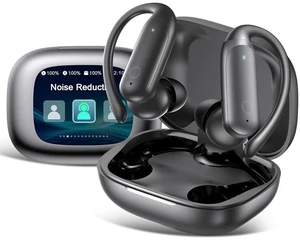 Wireless Earbuds Bluetooth 6.0 with ANC Touchscreen 40H Bass, Carbon Gray | Noise Cancelling Ear Buds with Ear Hooks for iOS, Android, Sports, Workout, Lightweight Over-ear Headphones Stereo Sound Wireless Earbuds Bluetooth 6.0 with ANC Touchscreen 40H Bass, Carbon Gray | Noise Cancelling Ear Buds with Ear Hooks for iOS, Android, Sports, Workout, Lightweight Over-ear Headphones Stereo Sound