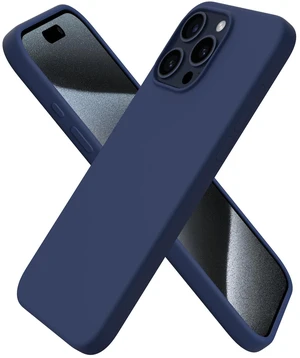 for iPhone 15 Pro Max Case, Liquid Silicone, Dark Blue | 4-Layer Liquid Silicone Rubber, Soft Touch Feel, Shockproof Case, Raised Edges, Microfiber Lining for iPhone 15 Pro Max Case, Liquid Silicone, Dark Blue | 4-Layer Liquid Silicone Rubber, Soft Touch Feel, Shockproof Case, Raised Edges, Microfiber Lining