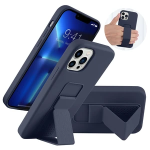 Silicone Kickstand Case Compatible with iPhone 13 Pro, Vertical and Horizontal Stand Hand Strap Metal Kickstand Cover, Flexible Soft Liquid Silicone Stand Case for iPhone 13 Pro (Blue) Silicone Kickstand Case Compatible with iPhone 13 Pro, Vertical and Horizontal Stand Hand Strap Metal Kickstand Cover, Flexible Soft Liquid Silicone Stand Case for iPhone 13 Pro (Blue)