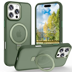 Magnetic for iPhone 16 Pro Case with Ring Stand, Midnight Green | Invisible Magnetic Kickstand, 10FT Drop Protection Shockproof, Velvety Touch, Slim Translucent Matte Back Magnetic for iPhone 16 Pro Case with Ring Stand, Midnight Green | Invisible Magnetic Kickstand, 10FT Drop Protection Shockproof, Velvety Touch, Slim Translucent Matte Back