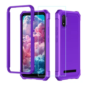Case for Cloud Mobile Stratus C8 with Screen Protector Purple | Cloud Stractus C8 Case Front Silicone Bumper+Tempered Glass+Hard Plastick Full Body Military Grade Protection Design Purple Case for Cloud Mobile Stratus C8 with Screen Protector Purple | Cloud Stractus C8 Case Front Silicone Bumper+Tempered Glass+Hard Plastick Full Body Military Grade Protection Design Purple