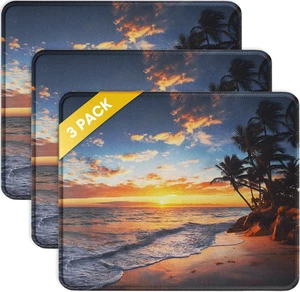 3 Pack Mouse Pad with Stitched Edge, Portable Size-10.2x8.3in Sunset | Anti-Fray, Comfortable Smooth Lycra Surface, Non-Slip Rubber Base, Machine Washable Fade-resistant, Compatible with All Mice 3 Pack Mouse Pad with Stitched Edge, Portable Size-10.2x8.3in Sunset | Anti-Fray, Comfortable Smooth Lycra Surface, Non-Slip Rubber Base, Machine Washable Fade-resistant, Compatible with All Mice