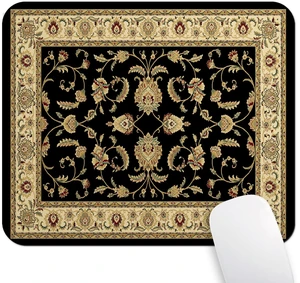 Vintage Oriental Persian Floral Mouse Pad, Classic Black Beige Desk Mat | Retro Flowers Ornate Seamless Design, Traditional Art, 9.5"x 7.9", Cute Smooth & Anti-Slip Mousepad Vintage Oriental Persian Floral Mouse Pad, Classic Black Beige Desk Mat | Retro Flowers Ornate Seamless Design, Traditional Art, 9.5"x 7.9", Cute Smooth & Anti-Slip Mousepad