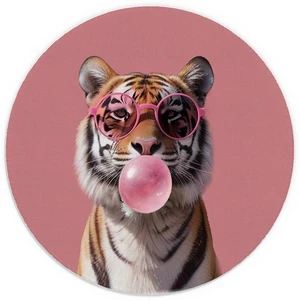 Funny Tiger Animals Mouse Pad 7.9x7.9 Inch, Pink Bubble Gum Tiger Mouse Pads for Wireless Mouse Computers Laptop Desk Accessories Women Office Supplies Funny Tiger Animals Mouse Pad 7.9x7.9 Inch, Pink Bubble Gum Tiger Mouse Pads for Wireless Mouse Computers Laptop Desk Accessories Women Office Supplies