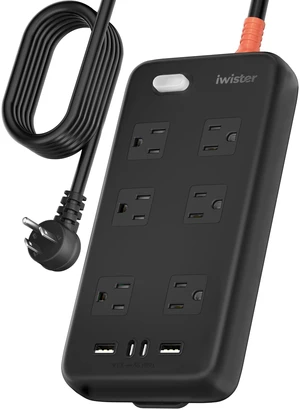 Outdoor Waterproof Power Strip IPX6, 15FT Extension Cord with 6 AC & 4 USB | 1625W/13A, 2 USB A & 2 USB C Ports, Anti-Electric Shock, Wall Mountable for Kitchen, Laundry, Workshop and Porch, UL Listed Outdoor Waterproof Power Strip IPX6, 15FT Extension Cord with 6 AC & 4 USB | 1625W/13A, 2 USB A & 2 USB C Ports, Anti-Electric Shock, Wall Mountable for Kitchen, Laundry, Workshop and Porch, UL Listed
