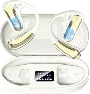 Open Ear Headphones, Bluetooth 5.4 Ear Hook Earbuds with 16.2mm Driver, 60H Playtime LED Charging Case, IPX7 Waterproof Sports Earbuds with ENC Clear Calls for Running Gym Commute Open Ear Headphones, Bluetooth 5.4 Ear Hook Earbuds with 16.2mm Driver, 60H Playtime LED Charging Case, IPX7 Waterproof Sports Earbuds with ENC Clear Calls for Running Gym Commute