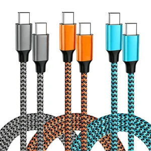 USB C to USB C Cable Fast Charging Nylon Braided 60w 3PACK 6FT | C to C Charger Cord Compatible for iPhone 17 16 15 Pro Max Plus,MacBook Pro/Air,Samsung Galaxy S25 Ultra S24,iPad Pro,Pixel USB C to USB C Cable Fast Charging Nylon Braided 60w 3PACK 6FT | C to C Charger Cord Compatible for iPhone 17 16 15 Pro Max Plus,MacBook Pro/Air,Samsung Galaxy S25 Ultra S24,iPad Pro,Pixel