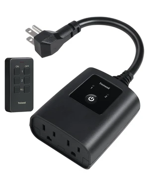 2 Independent Control Outdoor Remote Outlets with Magnetic Switch | 200FT Wireless Range, Portable Remote Switch, 15A/1875W, Weatherproof for Lights, Fountains, Pumps, Appliances, ETL Listed 2 Independent Control Outdoor Remote Outlets with Magnetic Switch | 200FT Wireless Range, Portable Remote Switch, 15A/1875W, Weatherproof for Lights, Fountains, Pumps, Appliances, ETL Listed