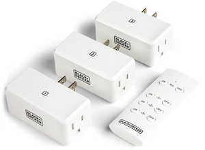 Wireless Remote-Control Outlet, 3 Outlets, 1 Remote | Switches lights and appliances on or off, no wiring required, easy setup Wireless Remote-Control Outlet, 3 Outlets, 1 Remote | Switches lights and appliances on or off, no wiring required, easy setup