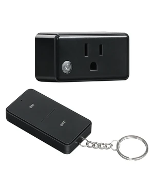 Remote Control Outlet, 200FT Long Range Remote Light Switch, Black | Mini Electrical Outlet Plug, 15A/1875W High-Power for Lamps, Lights, Household Appliances, ETL & FCC Listed, Pre-Programmed Remote Control Outlet, 200FT Long Range Remote Light Switch, Black | Mini Electrical Outlet Plug, 15A/1875W High-Power for Lamps, Lights, Household Appliances, ETL & FCC Listed, Pre-Programmed